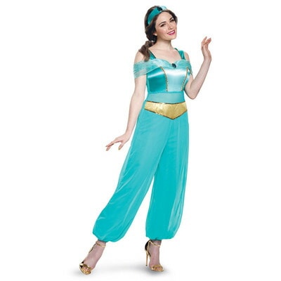 コスプレ 仮装 ジャスミンドレス デラックス 女性用L 【 コスプレ ハロウィン 仮装 コスチューム セクシー 民族衣装 ドレス アラビアン ジャスミン 余興 アラジン ベリーダンス 伝統衣装 大人用