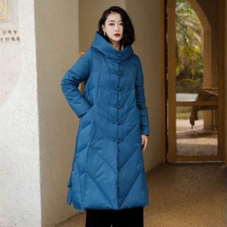 ダウンジャケット レディースウルトラライトダウンコートロング丈 フード付き防寒 暖かい軽量ダウンジャケット 収納袋付き 春秋冬S-5XL きれいめ ロングコートお尻カバー オフィス アウトドア 大きい