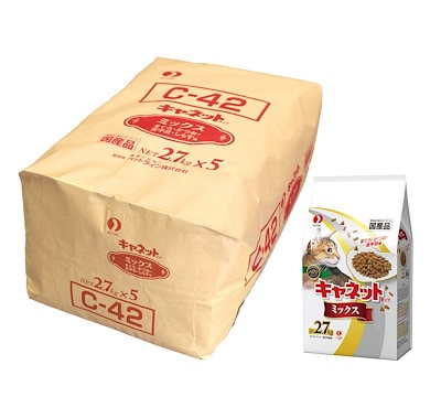 他サイト： キャネットチップ ミックス キャットフード まぐろかつお舌平目しらす味 2.7キロ (x 5) (ケース販売)の商品画像