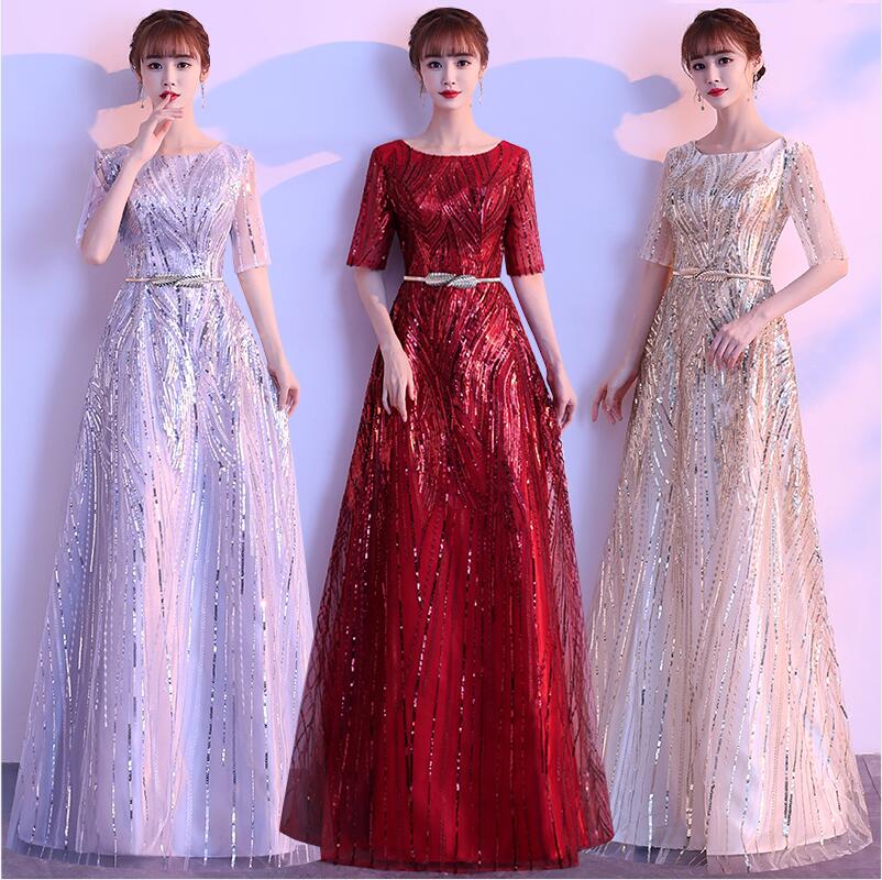 人気推薦お姫様ドレス ウエディングドレス 丸襟 ロングドレス パーティードレス イブニングドレス 披露宴 二次会 演奏会ドレス マキシ丈ワンピース 成人式 花嫁ドレス 着痩せ 結婚式 忘年会 大きいサ