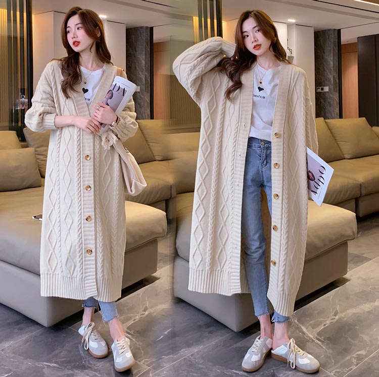 トップスニットニット 前開き おしゃれ ニット 暖かい カーディガン セーター ケーブル編み ロング ゆったり 長袖 レディース 秋冬 きれいめ 厚手 かわいい ざっくり