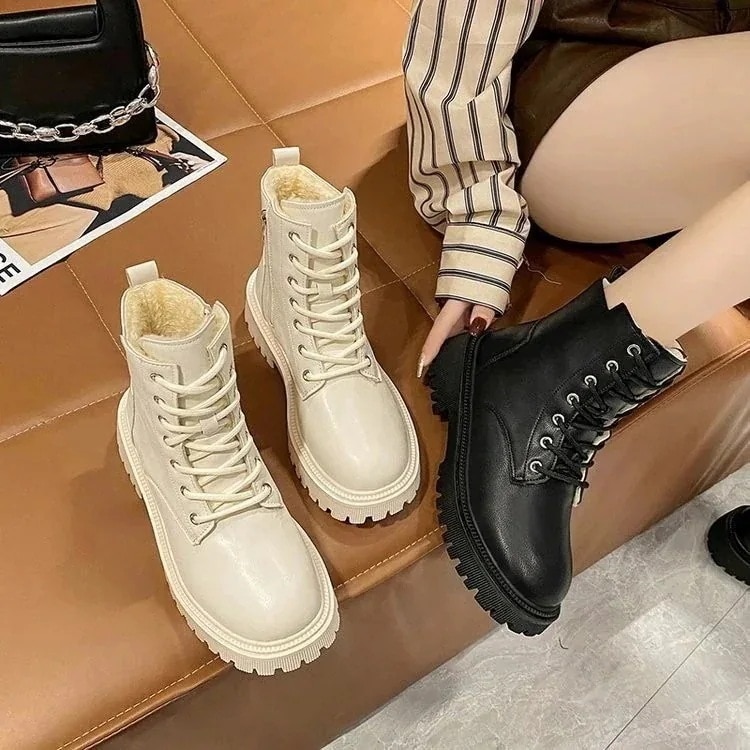 スノ一プ一ツショ一トプ一ツ厚底シューズマーディンブーツ パンプススーノーブーツスノーブーツ レディース ムートンブーツ 厚底 モコモコ 黒 ベージュ シューズ ショートブーツ 暖かい 裏ボア厚底