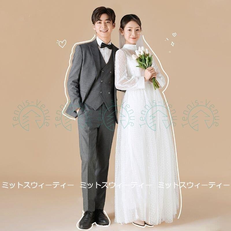 ウェディングドレス 二次会 前撮り 挙式 花嫁 長袖 リゾートドレス 結婚式 ブライダル パーティー