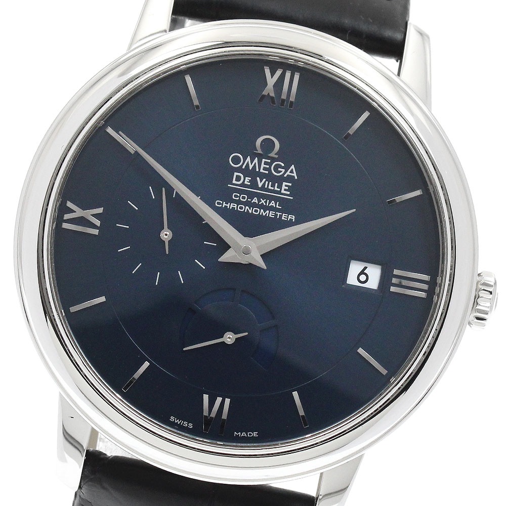 オメガ OMEGA 424.13.40.21.03.001 デビル プレステージ パワーリザーブ デイト 自動巻き メンズ 箱・保証書付き_944848【中古】