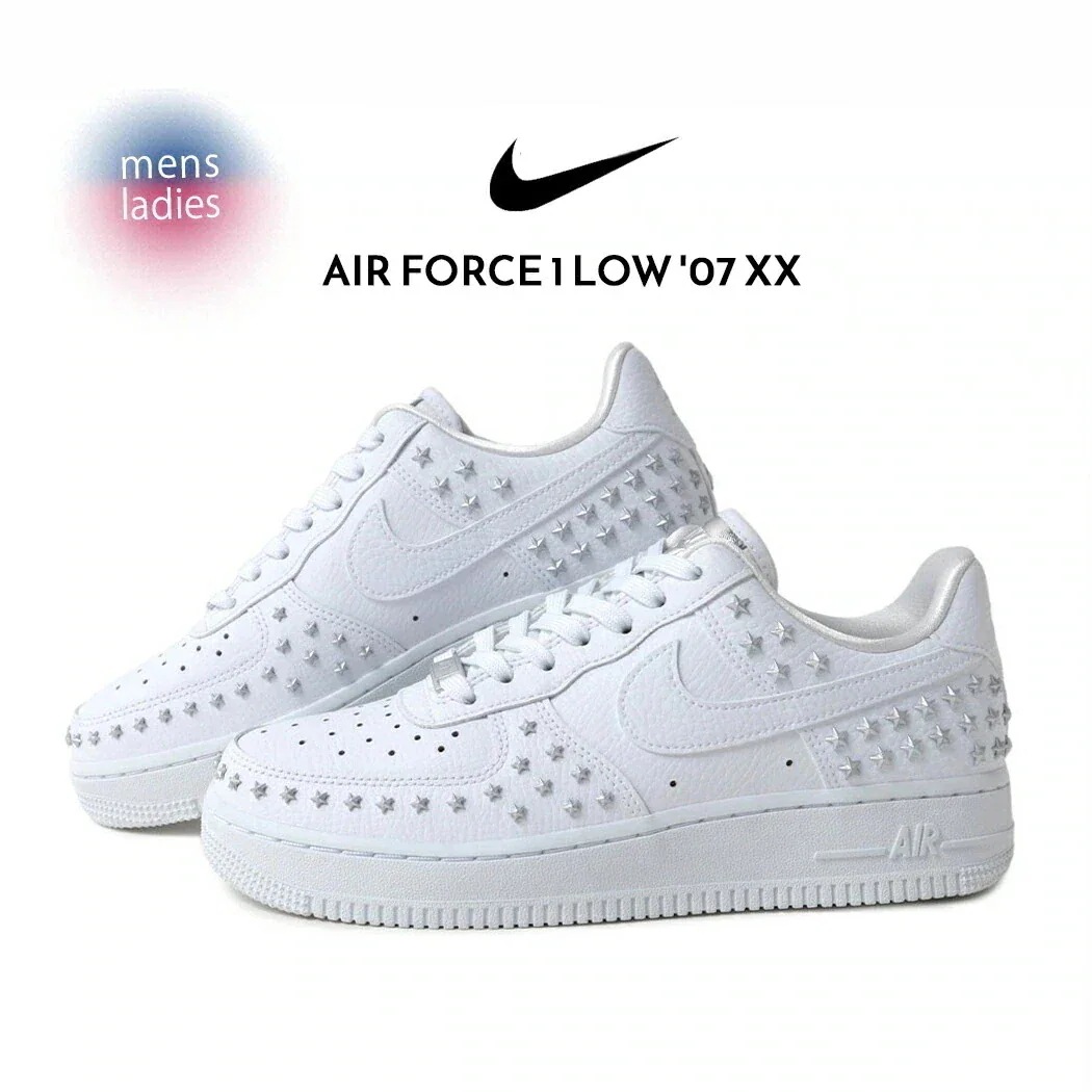 NIKE ナイキ エアフォース ロー スニーカー AIR FORCE 1 LOW 07 XX White Studded ( 白 ホワイト AF1 スタッズ シルバー AR0639-100 )