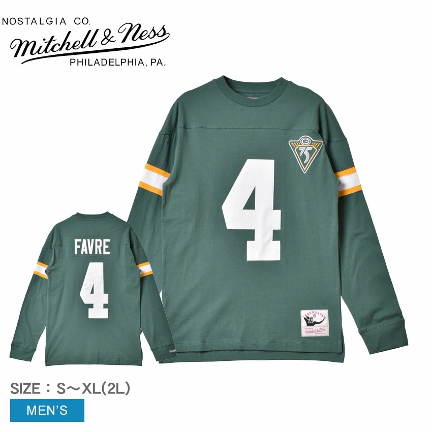 N＆N ロングスリーブ Tシャツ グリーンベイパッカーズ 1993 ブレットファーヴ TNNC3402-GBP93BFAHNGN メンズ ロンT 長袖 Tシャツ NFL