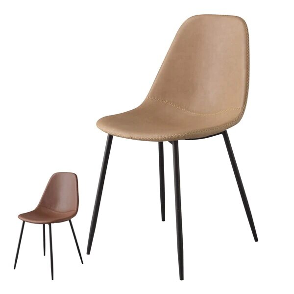 チェア 座面高約45cm 椅子 スチール ソフトレザー