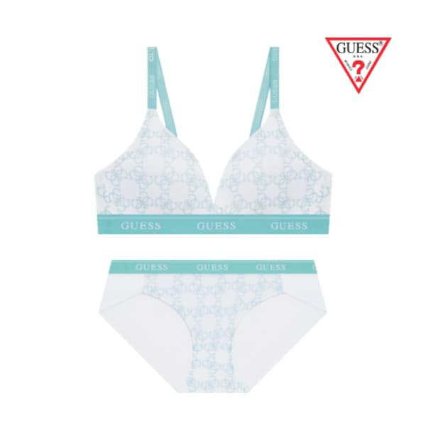 Gロゴパターンバンディングノンワイヤーブラパンティーセット OEWBRBP291MT