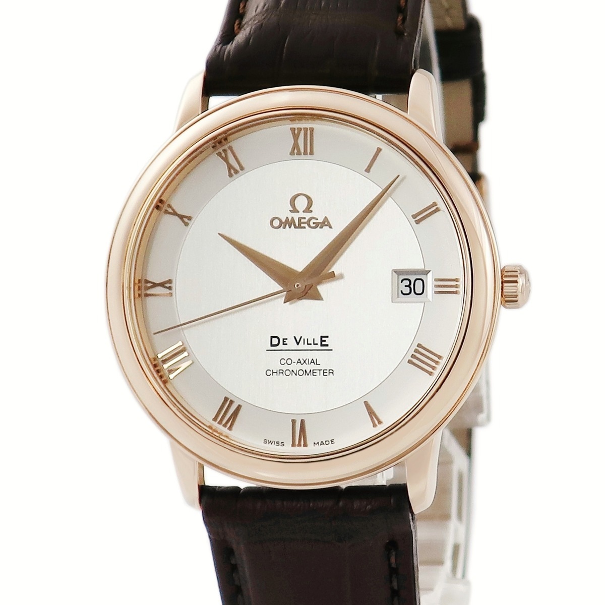 デ ヴィル プレステージ コーアクシャル 4678.31.02 自動巻き メンズ K18RG無垢 シルバー 3年保証 277,868円