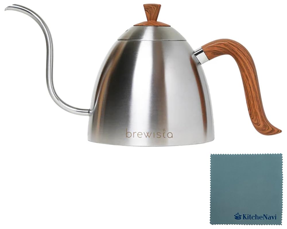 brewista ブリューイスタ 【世界のバリスタが愛用】[IH専用] プアオーバーケトル 700ml コーヒーケトル ドリップケトル ドリップポッド 細口 軽量 珈琲 ティー 紅茶 (ステンレススチ