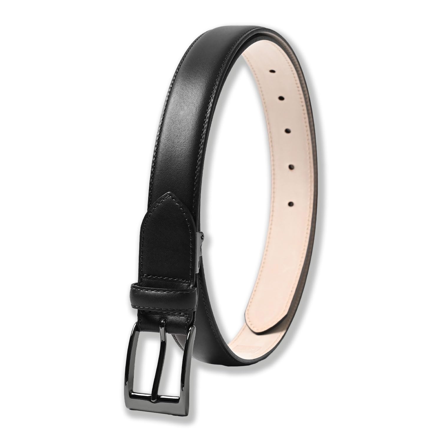[ナル] カーフレザー ベルト メンズ 本革 ビジネス カジュアル フランス製 アノネイ社 革 レザー 28mm幅 大きいサイズ サイズ調整可能 長沢ベルト ブランド おしゃれ フォーマル スーツ 紳