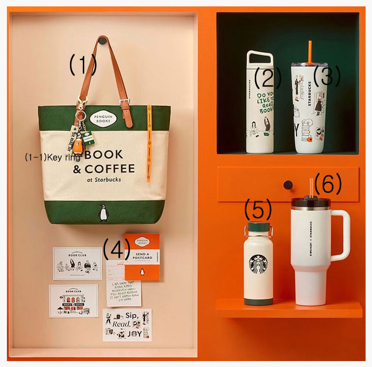 Starbucks Korea X Penguin BooksあきMD スターバックスコリア2024 秋1次MDオータム限定版 24アニバーサリーMDコレクションタンブラー/マグ/アクセサリーなど