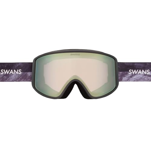 [スワンズ] スノーゴーグル 眼鏡対応 くもり止め ミラー 180-MDH P2 SMBK ゴールドミラー×ブライトピンク 平面 メガネ対応 曇り止め UVカット メガネ対応 スキーゴーグル スノボゴ