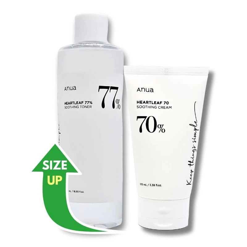 【2種セット】 大容量ドクダミ77%スージングトナー 500ml+ドクダミ70％スージングクリーム 100ml
