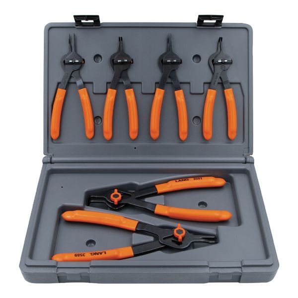 LANGTOOLS ラングツール スナップリングプライヤーセット 軸穴兼用 6本入 穴リング 10～44mm 3597 工具 ツール DIY 作業工具