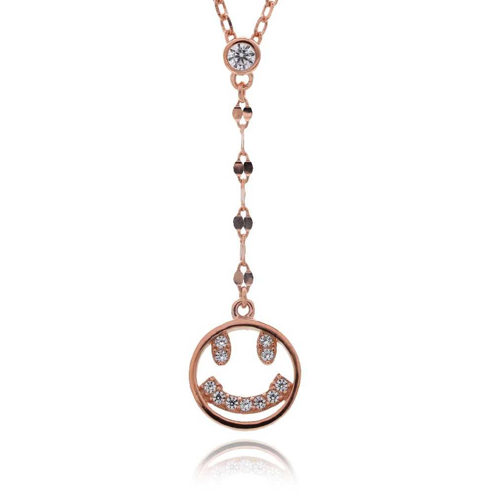 S925 ニコちゃん ネックレス 金 [fhns048-rosegold] 5,563円