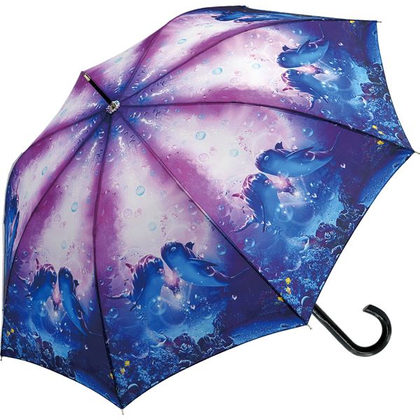 ユーパワー クリスチャン/リース/ラッセン 木製ジャンプ傘 「ドルフィン コンパニオン」