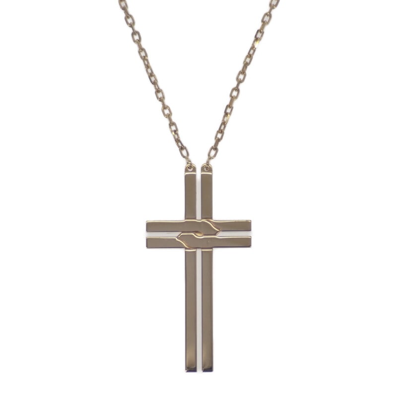 クロス ペンダント B7211300 ネックレス K18YG イエローゴールド 金 レディース 十字架【Aランク】