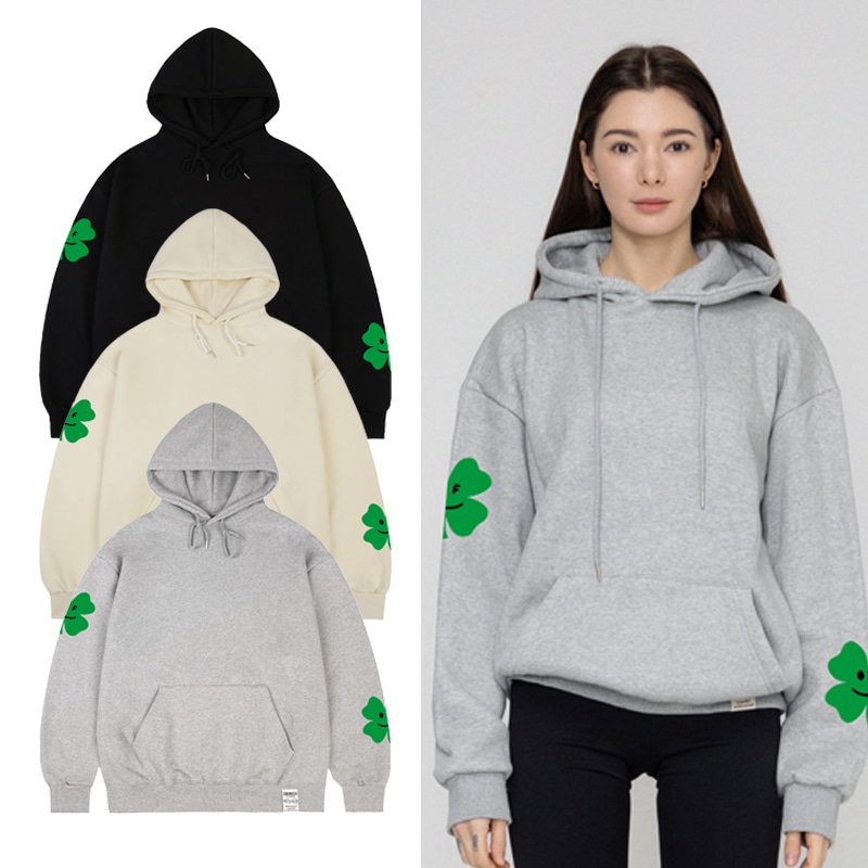 [GRAVER]★MULTI CLOVER SMILE DRAWING HOODIE UNISEX] Multi Clover Smile Drawing Hoodie - GRAVER | 60