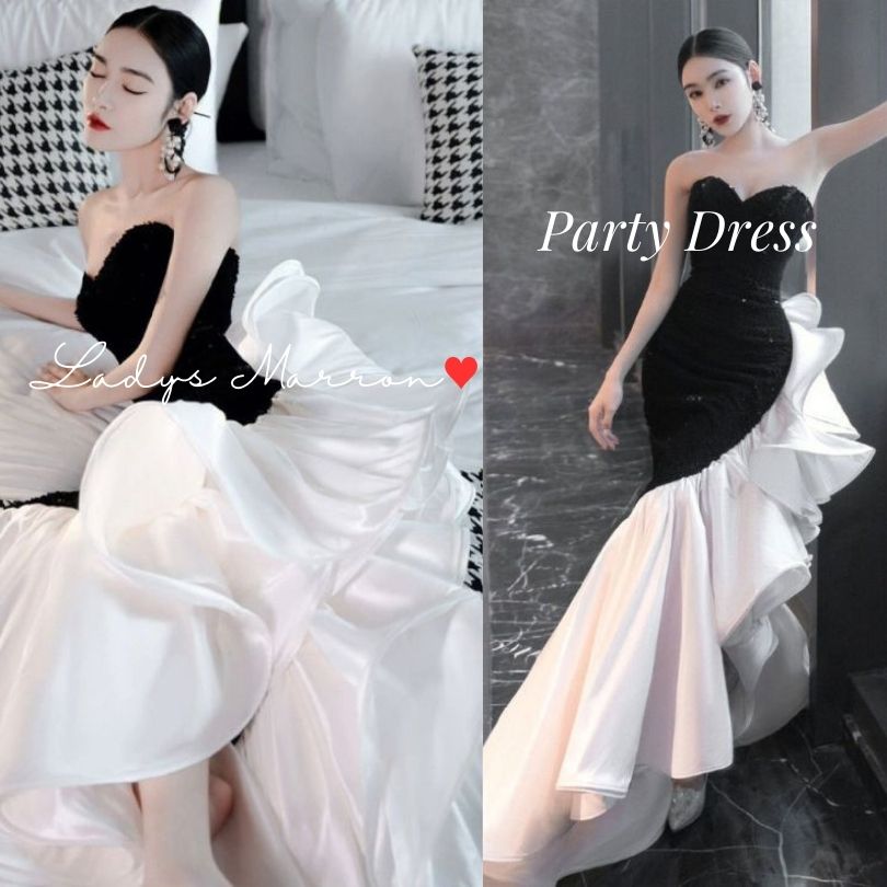 2点購入で200円割引利用可能なポイント フィッシュテールドレス ウェディングドレス ウエディングドレス 結婚式 マーメイドドレス パーティードレス 韓国 フリルドレス 個性的ドレス お色直し 二次会