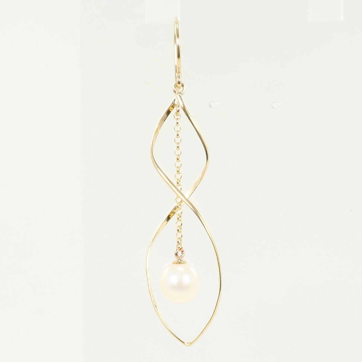 K10 10金 YG イエローゴールド ピアス パール（真珠） 総重量約0.6g 中古