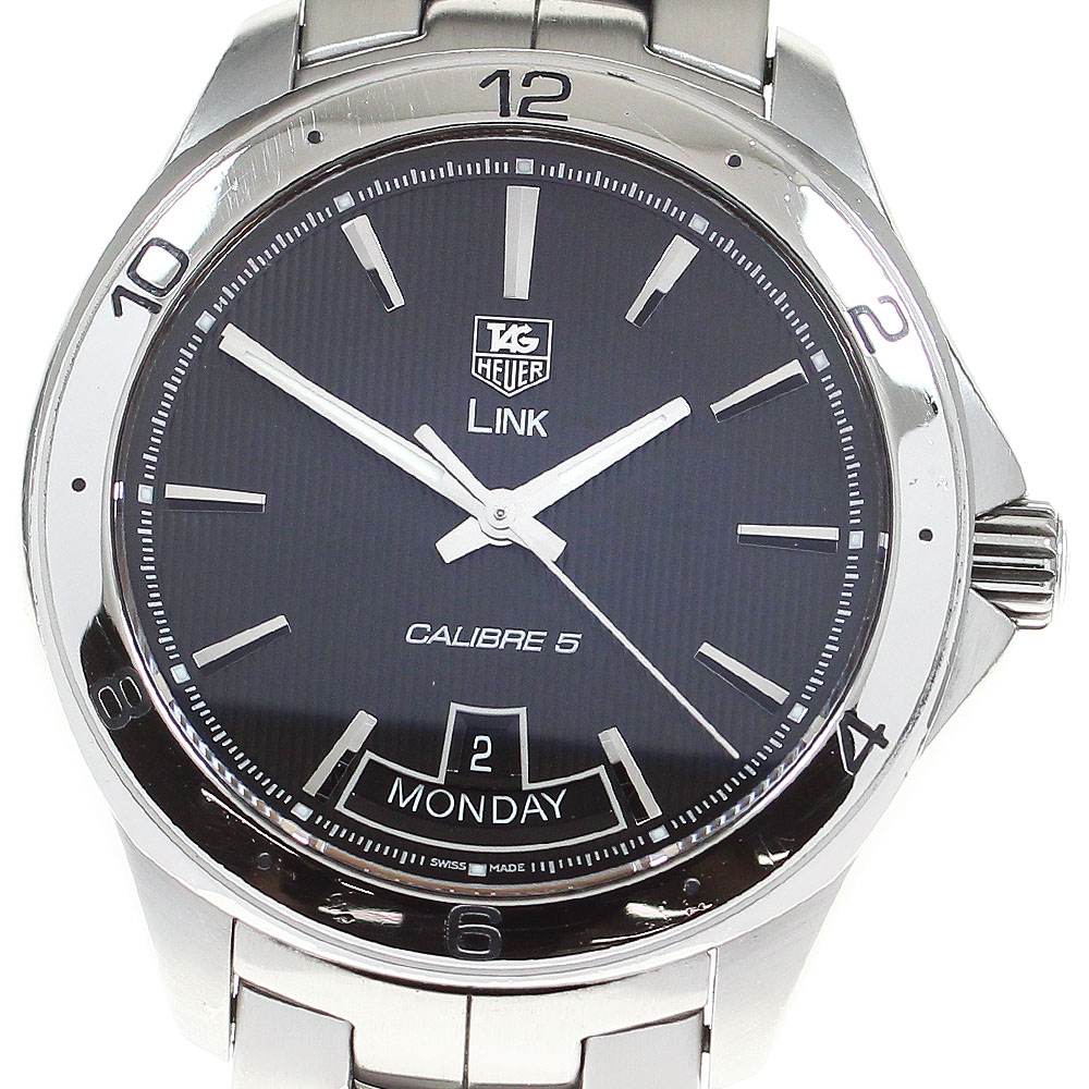 タグホイヤー TAG HEUER WAT2010-0 リンク キャリバー5 デイデイト 自動巻き メンズ 箱付き_815831【中古】 90,530円