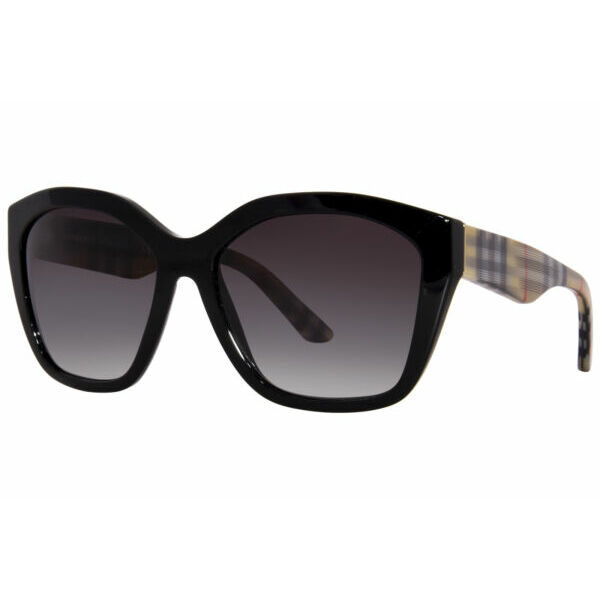 サングラス BurberryB-4261 3757/8G Sunglasses Womens Black/Grey Gradient Square Shape 57mm