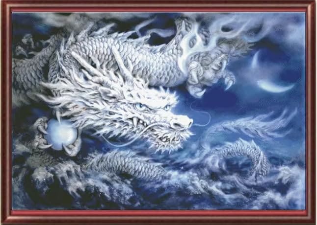 クロスステッチ刺繍キット 図柄印刷 ドラゴン手作りクロスステッチキット