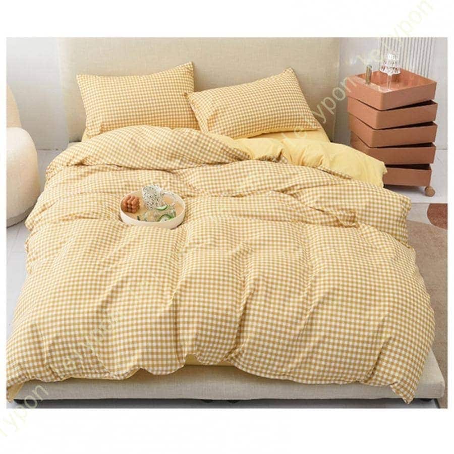 掛け布団カバー 敷き布団カバー単品売り セミ 布団カバー ストライプ チェック柄 ギンガムチェック 寝具カバーふとんカバー かわいい シングル