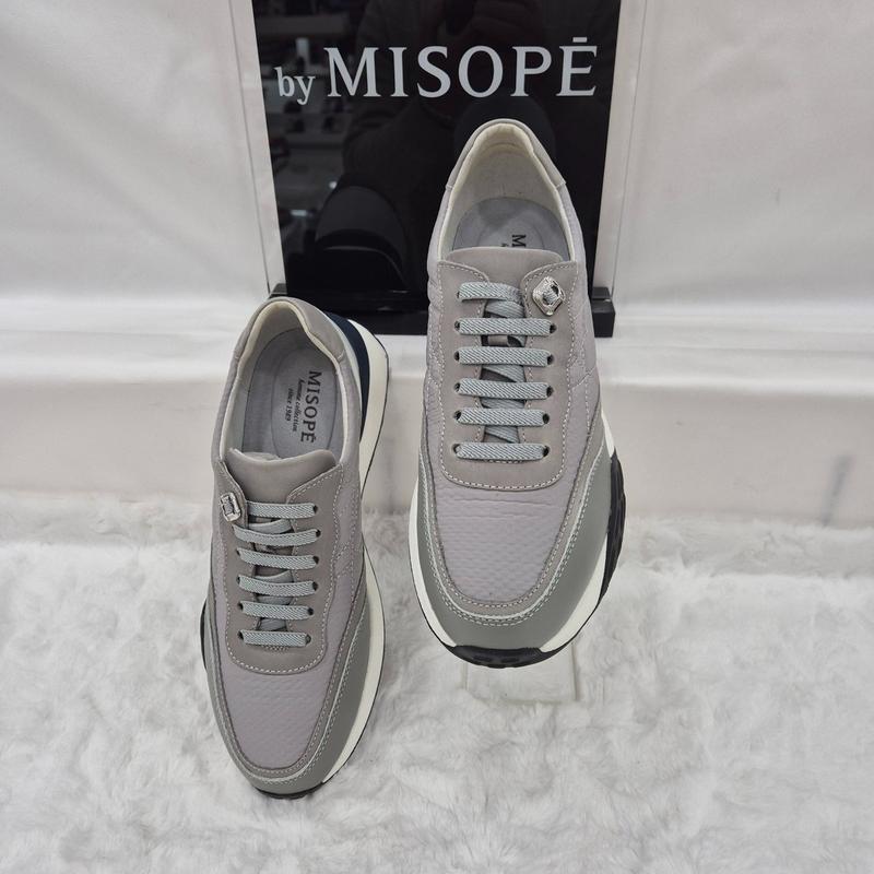 By 男性軽量カジュアルスニーカー 122HT410FH208 GRAY 4 JJ