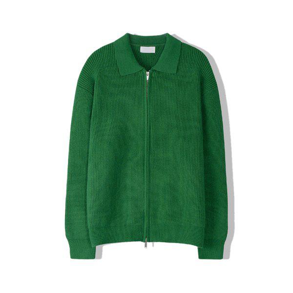 メンズ高密度モーダルレアハチジップアップカーディガン SG-CA-Q026-グリーン