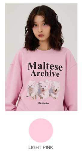 [SEVENTEENジョンハン着用] マルチーズマンツーマンTシャツ Qoo10] WaiKei SEVENTEENジョンハン着用 マルチ : レディース服