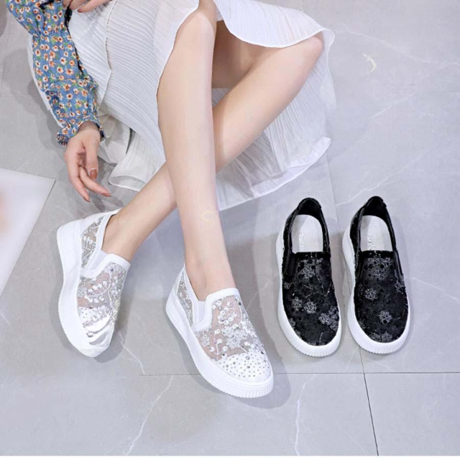 2025新品 数量限定 スリッポン スニーカー シューズ ローカット 厚底 インヒール メッシュ レディース 春夏 シークレットシューズ 低反発 無地 大きいサイズ ローファー 短納期