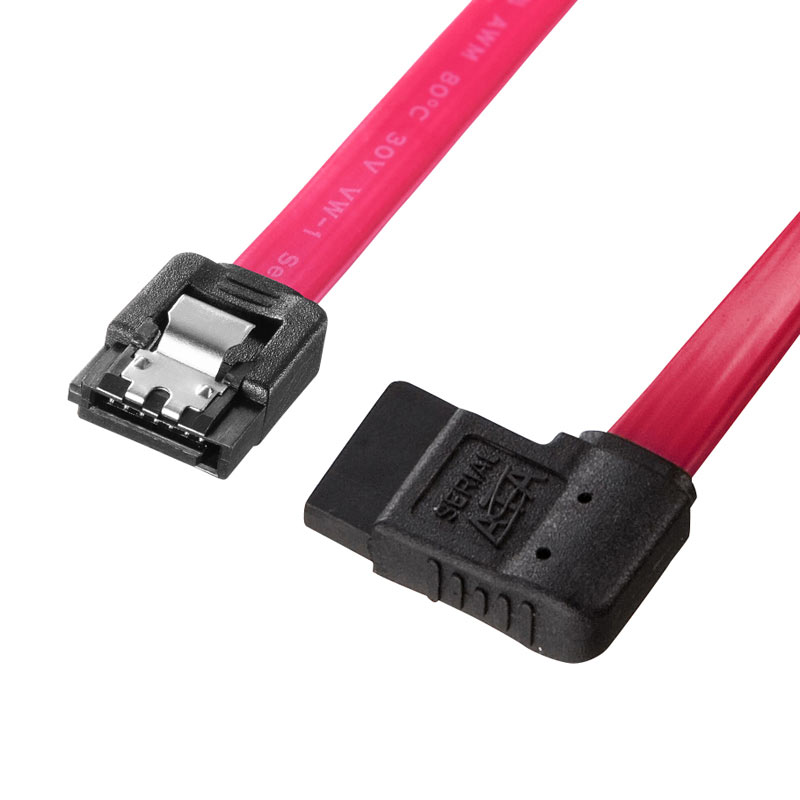 （まとめ買い）右L型シリアルATA3ケーブル ストレート側ラッチ付き 0.3m TK-SATA3-03RL [x3]