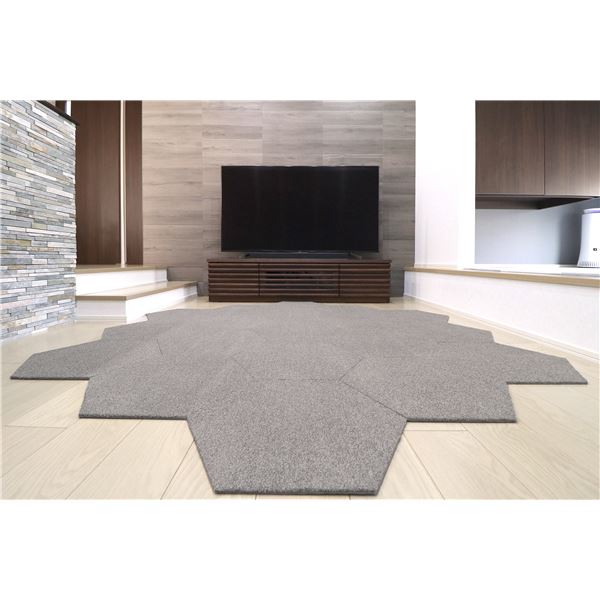 ラグタスタイルラグ タイルラグ ヘキサゴン GRY グレー [約50x43cm／10枚セット] 12,162円