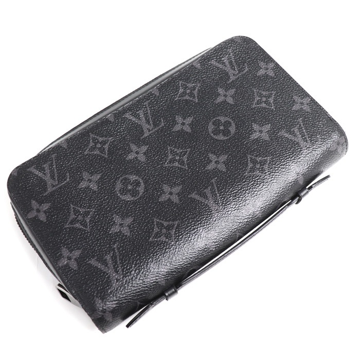 LOUIS VUITTON ルイヴィトン ジッピーXL 長財布 ラウンドファスナー モノグラムエクリプス ブラック M61698 CA4109 メンズ 中古