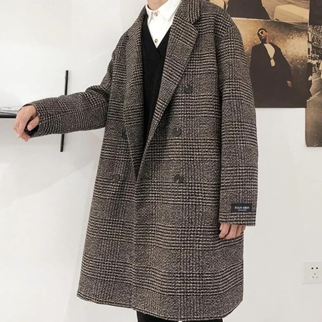 ビジネスコート メンズ チェスターコート ウール混 ロングコート Pコート ラシャ ピーコート 秋冬