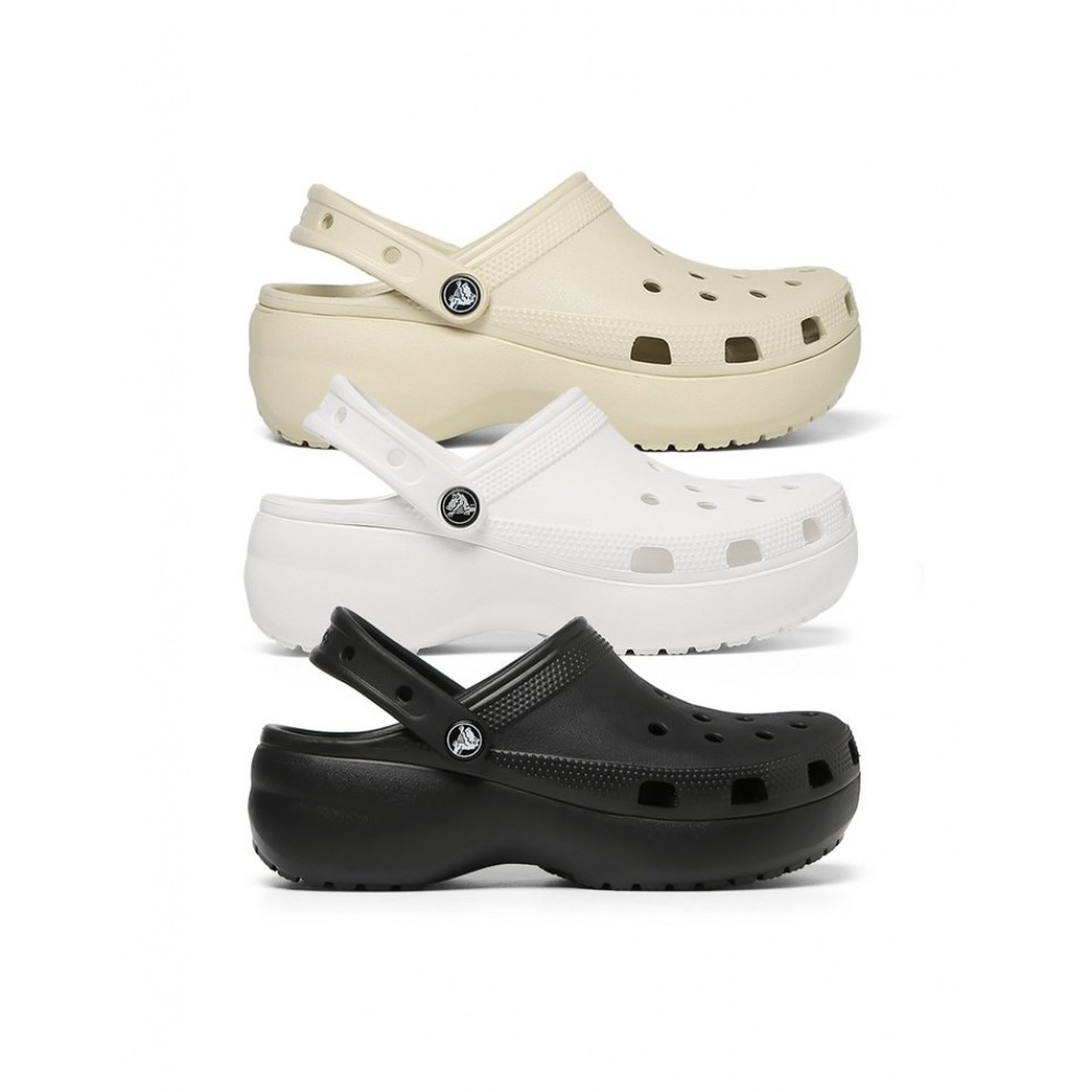 クロックスクラシックプラットフォームクロッグ女性用3種類から1つお選びください