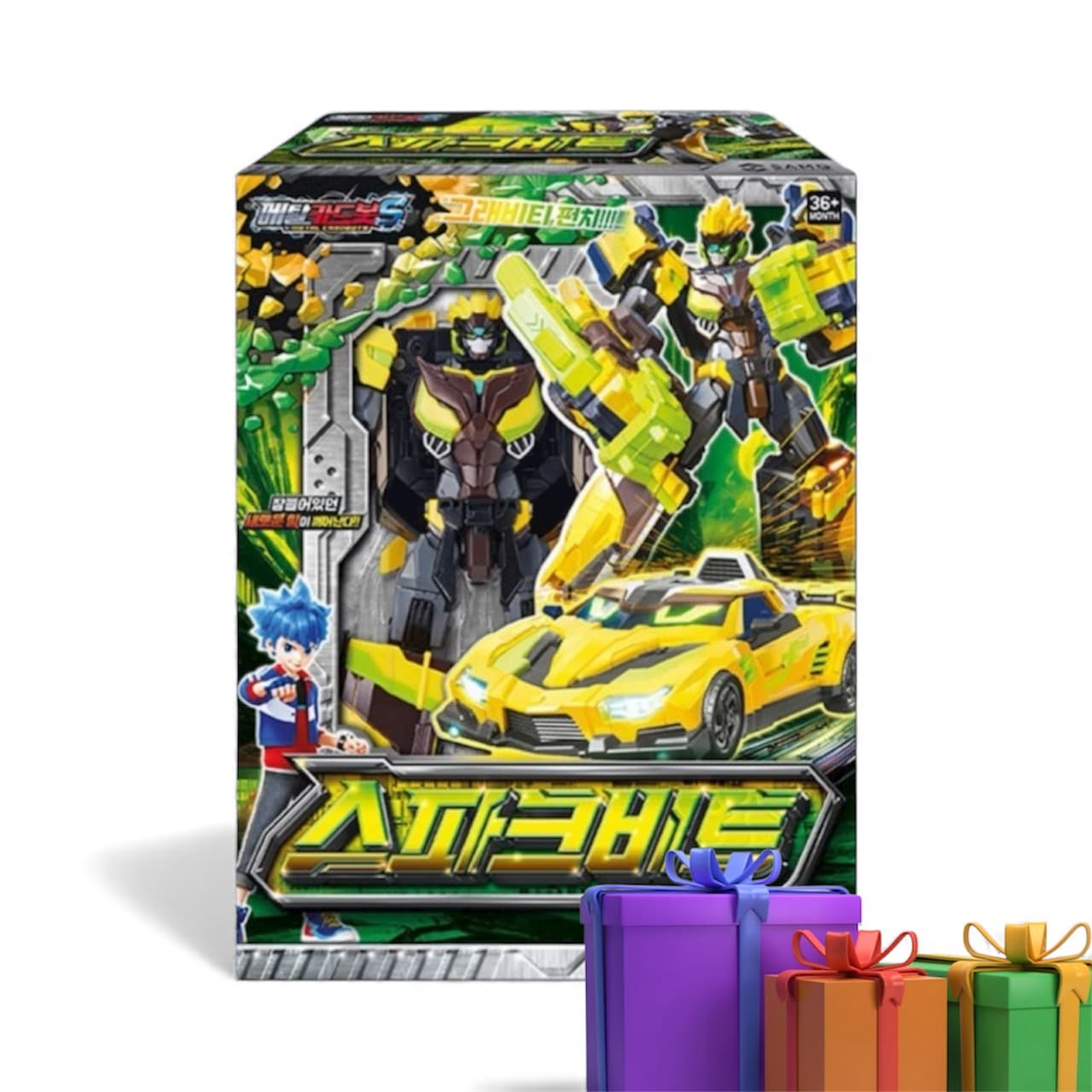 【正規品保証】メタルカードボットS スパークビート ロボットおもちゃ変形＆アクションフィギュア男の子向け誕生日・クリスマスプレゼントに韓国で大人気！