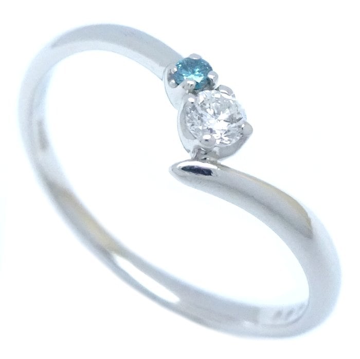 ダイヤモンド リング 指輪 10号 ダイヤモンド0.07ct ブルーダイヤモンド Pt900プラチナ/292140【中古】