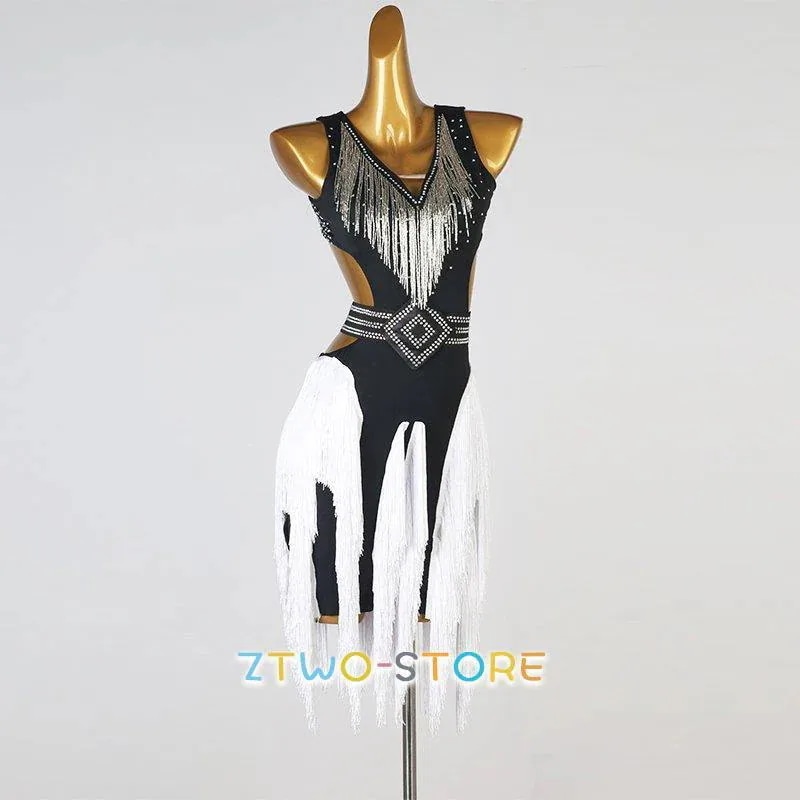 ラテンダンスドレス ワンピース ルンバ サンバ ワルツ ラテン専用ドレス レッスン着 練習用 競技用 発表会用ダンスドレス 社交ダンス衣装 開場演出服