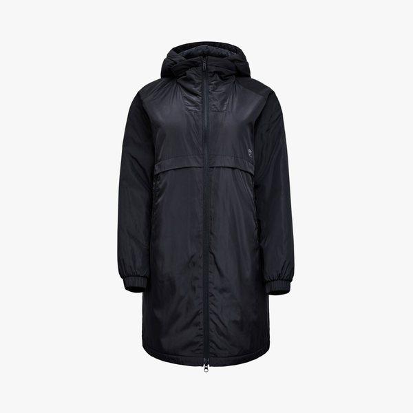 女性用ブラックフード付きドッパロングパディングジャケット / 女性用秋冬ロングジャンパー PW3WJ24W411_IC