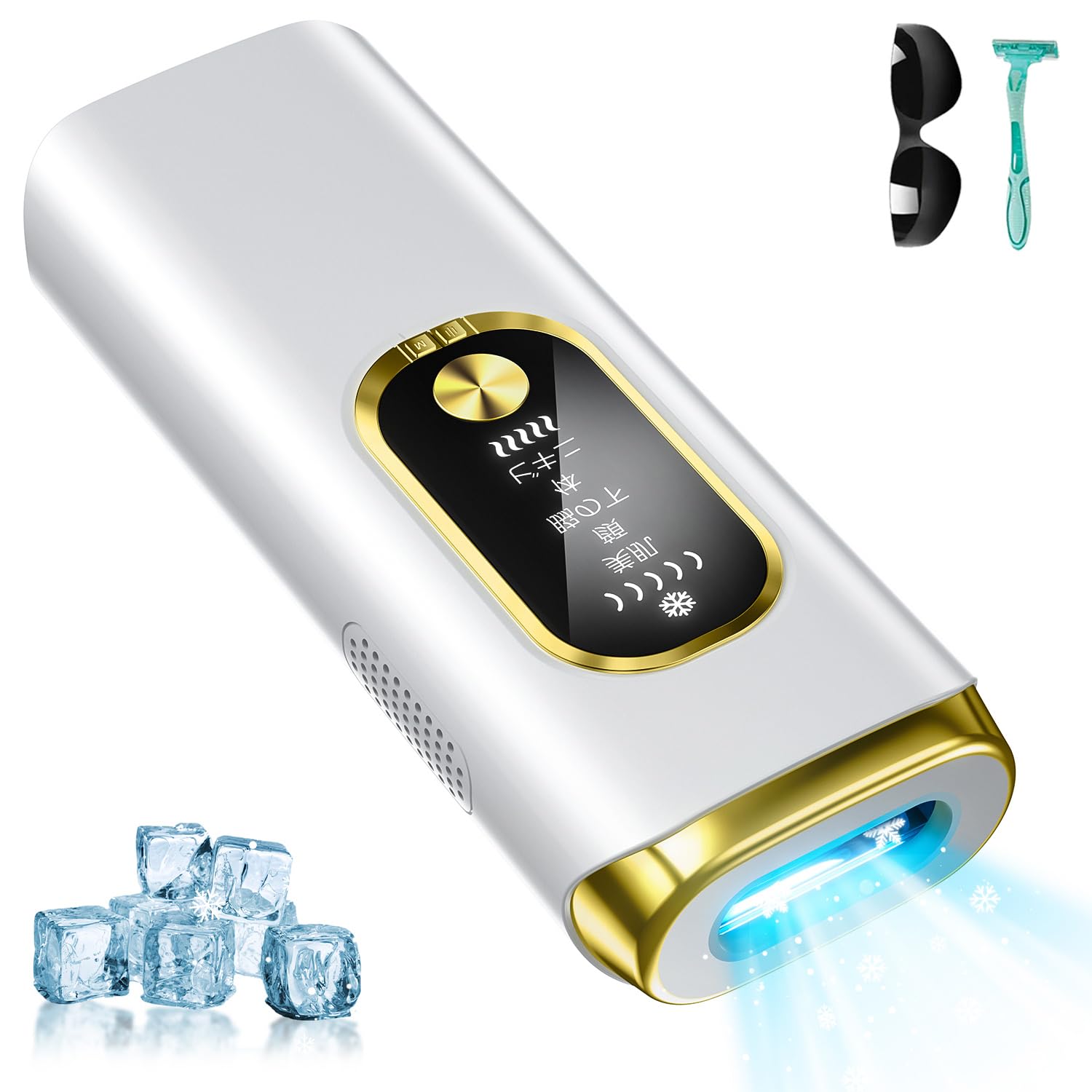 脱毛器 【HIPL光脱毛技術 サファイア冷感機能】 脱毛器 光美容器 全身脱毛 レディース メンズ 髭 vio対応 光脱毛器 高出力21J 無痛 5つ脱毛モード 冷感脱毛器 使用回数無制限 痛くない