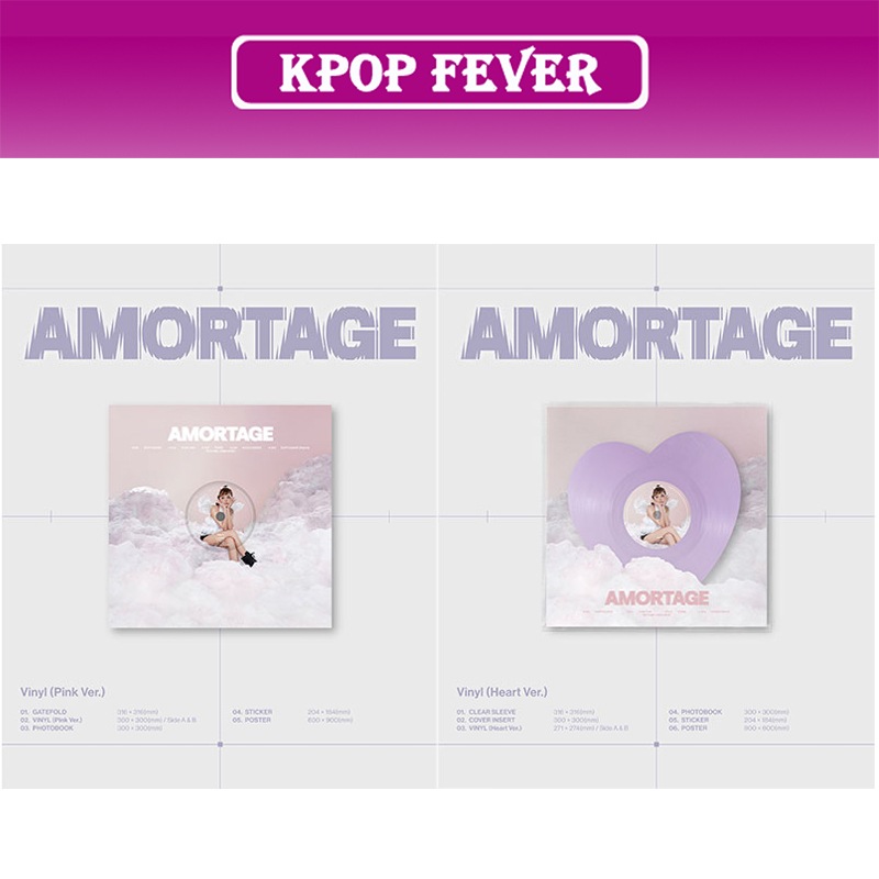 BLACKPINK JISOO - AMORTAGE (Vinyl LP ver.) Heart / Pink 6,424円