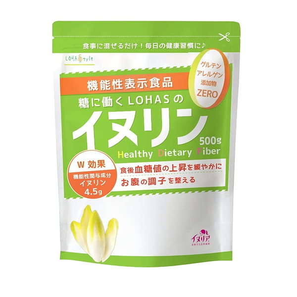 Qoo10] ロハスタイル イヌリン 500g 機能性表示食品 食後