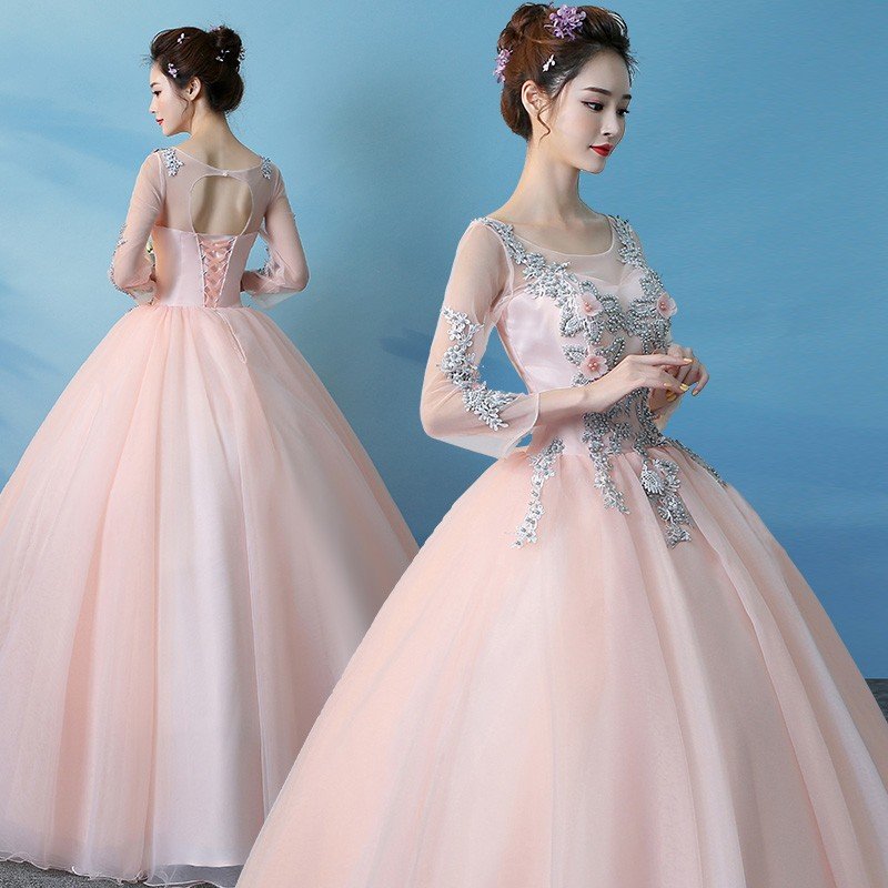 カラードレス ウェディングドレス ロングドレス 演奏会 コンサート 舞台衣装 大きいサイズ ワイン ピンク