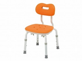 パナソニックエイジフリー シャワーチェア [ユクリア] コンパクト スツール背付N オレンジ PN-L41121D
