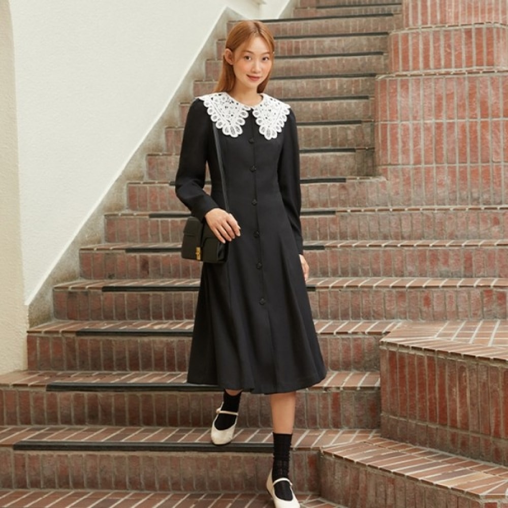 (プラスチックアイランド) レースビッグカラーOP (PN3WO891)