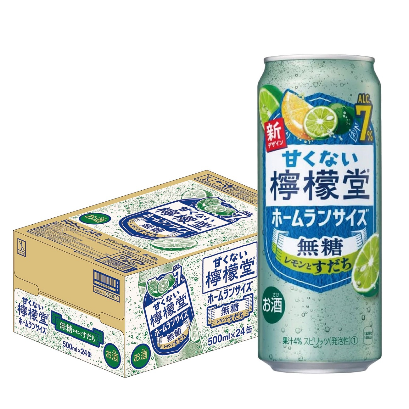 【送料無料】檸檬堂 甘くない檸檬堂 無糖レモンとすだち 7% 500ml×1ケース/24本