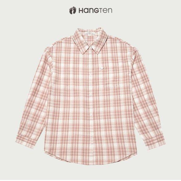 女性チェックポケットロングシャツ 10530-120-601-25S-SH